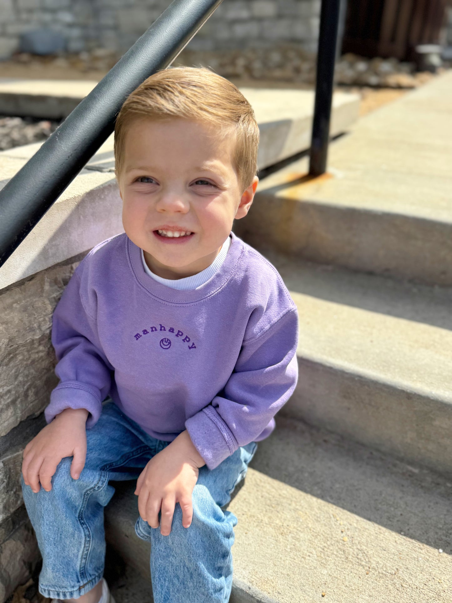 (READY TO SHIP) MANHAPPY EMBROIDERED CREWNECK -TODDLER+ ADULT