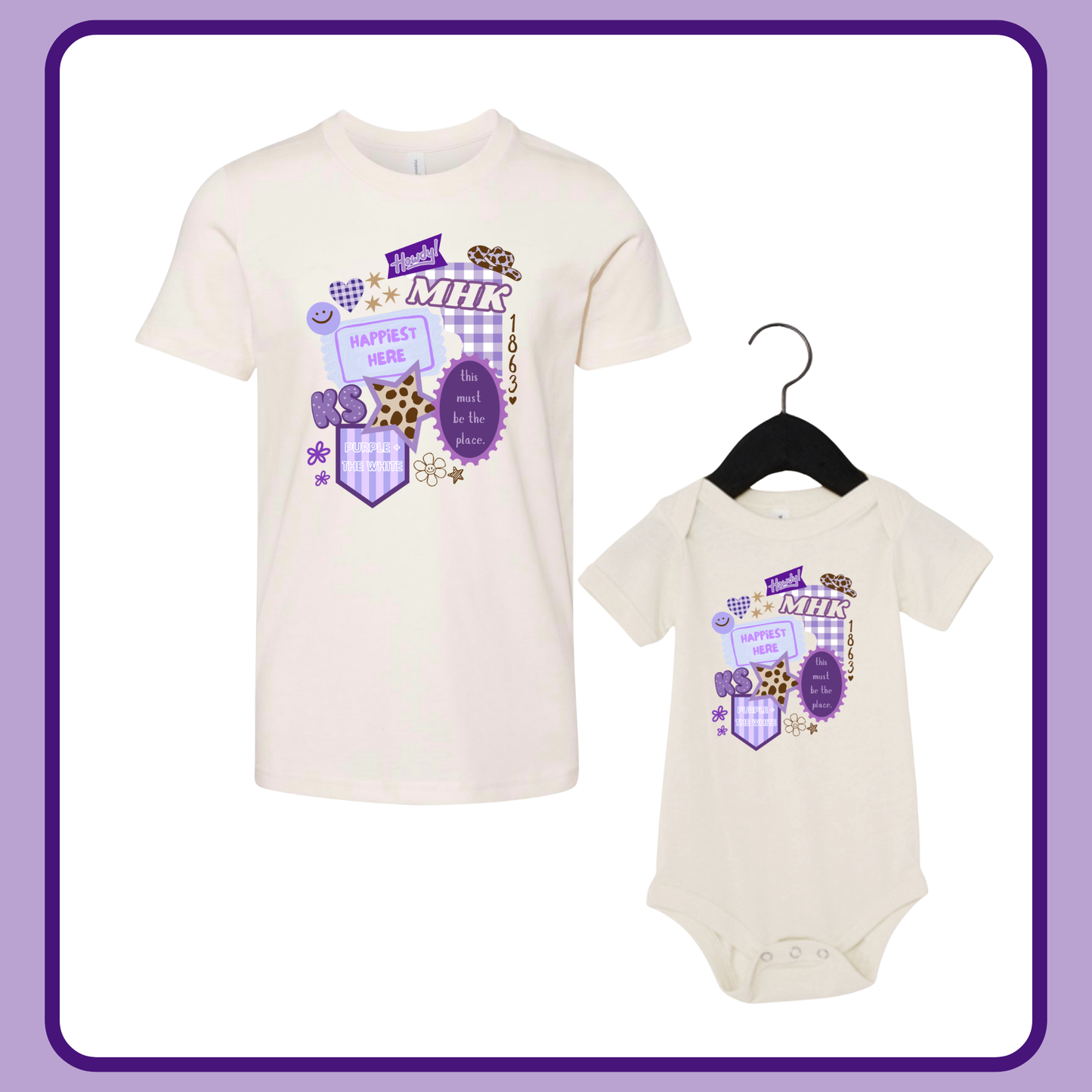 MANHAPPY COLLAGE- INFANT ONESIE + TODDLER/YOUTH TEE