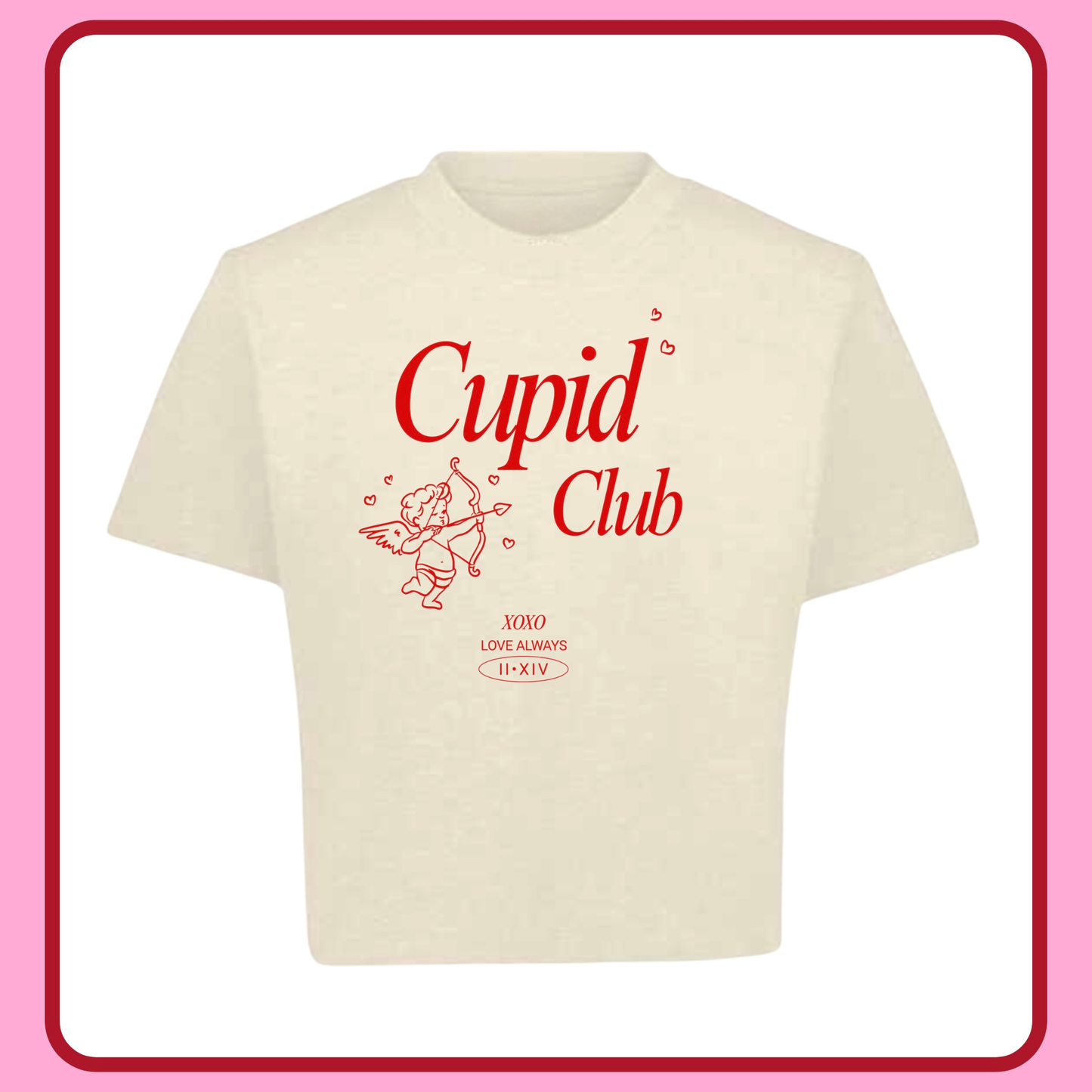 CUPID CLUB—ADULT TEE (Comfort Colors Women’s Boxy)
