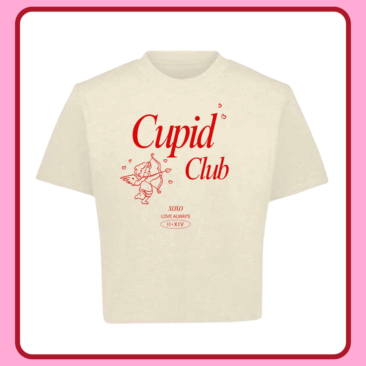 CUPID CLUB—ADULT TEE (Comfort Colors Women’s Boxy)