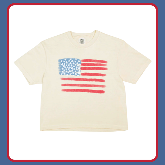 WHIMSY FLAG TEE- WOMENS