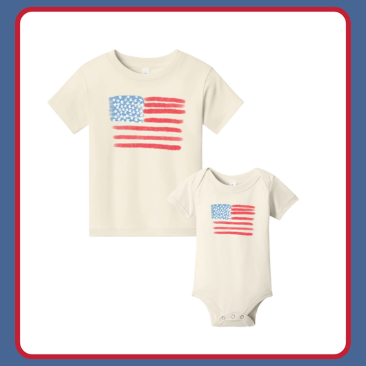 WHIMSY FLAG- INFANT ONESIE + TODDLER/YOUTH TEE