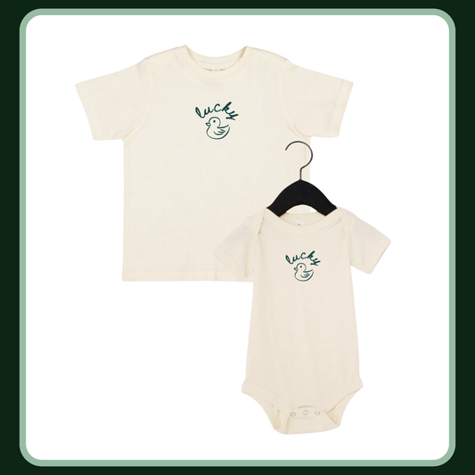 LUCKY DUCK— INFANT ONESIE + TODDLER/YOUTH TEE