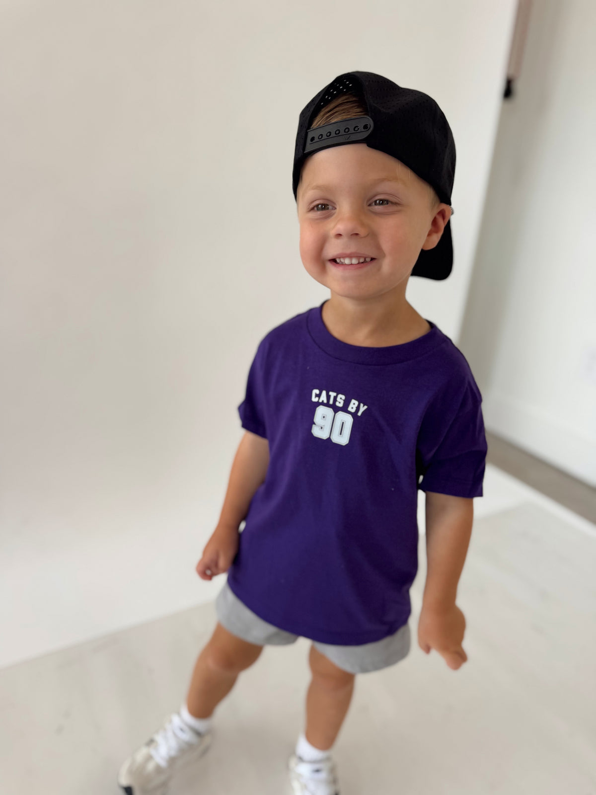 CATS BY 90 PURPLE STAPLE- TODDLER + YOUTH TEE