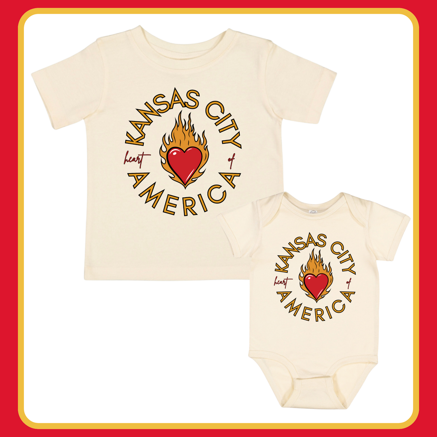 KC HEART OF AMERICA ONESIE/TEE