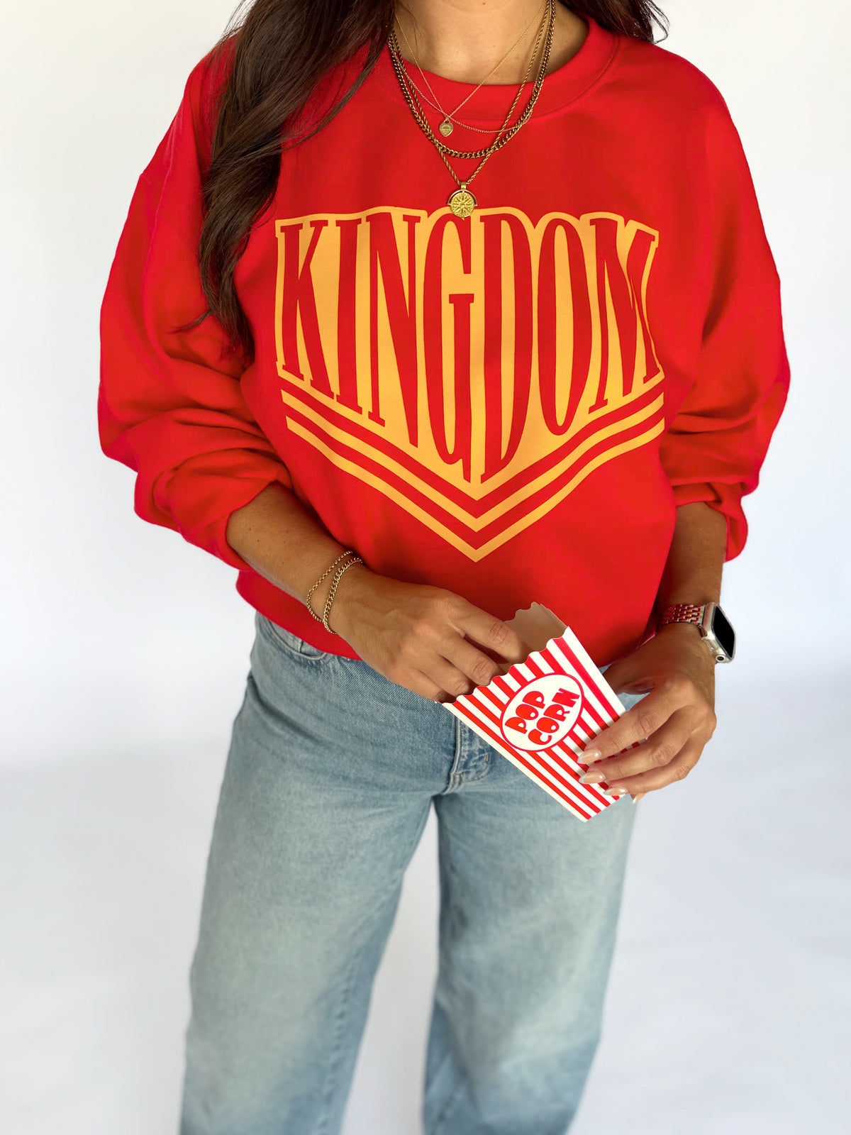 RED VARSITY KINGDOM- ADULT CREWNECK