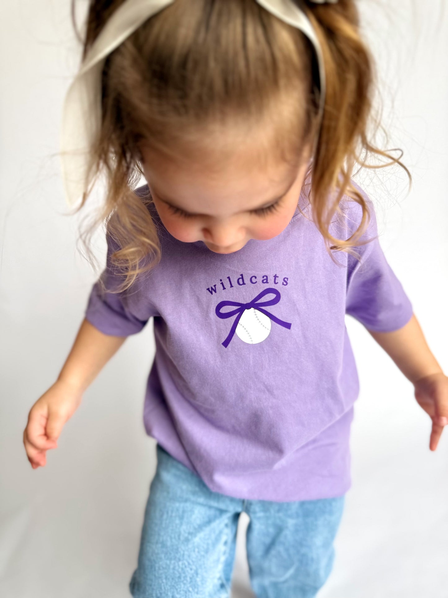 WILDCATS BASEBALL BOW- INFANT ONESIE + TODDLER/YOUTH TEE