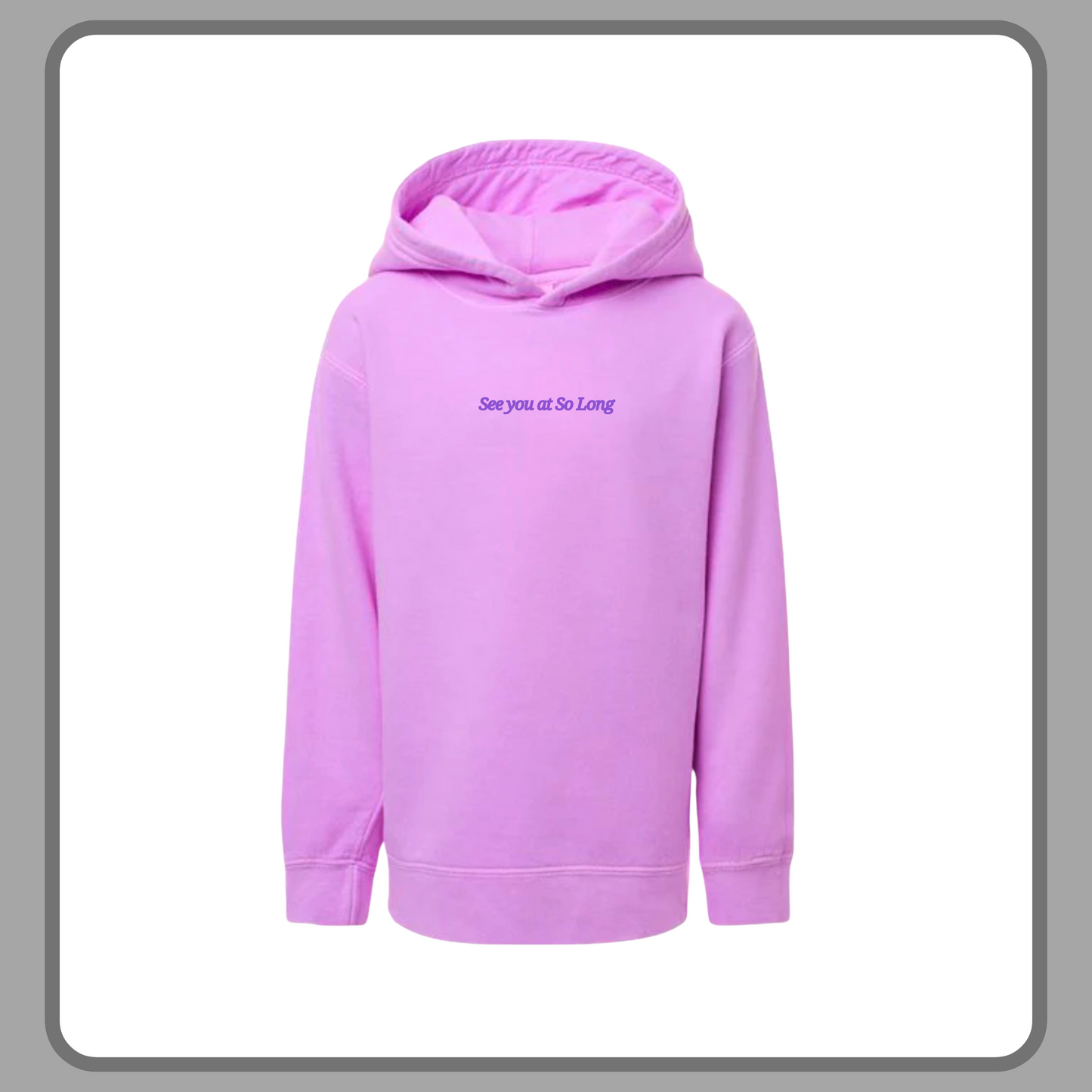 SEE YOU AT SO LONG PURPLE— YOUTH HOODIE