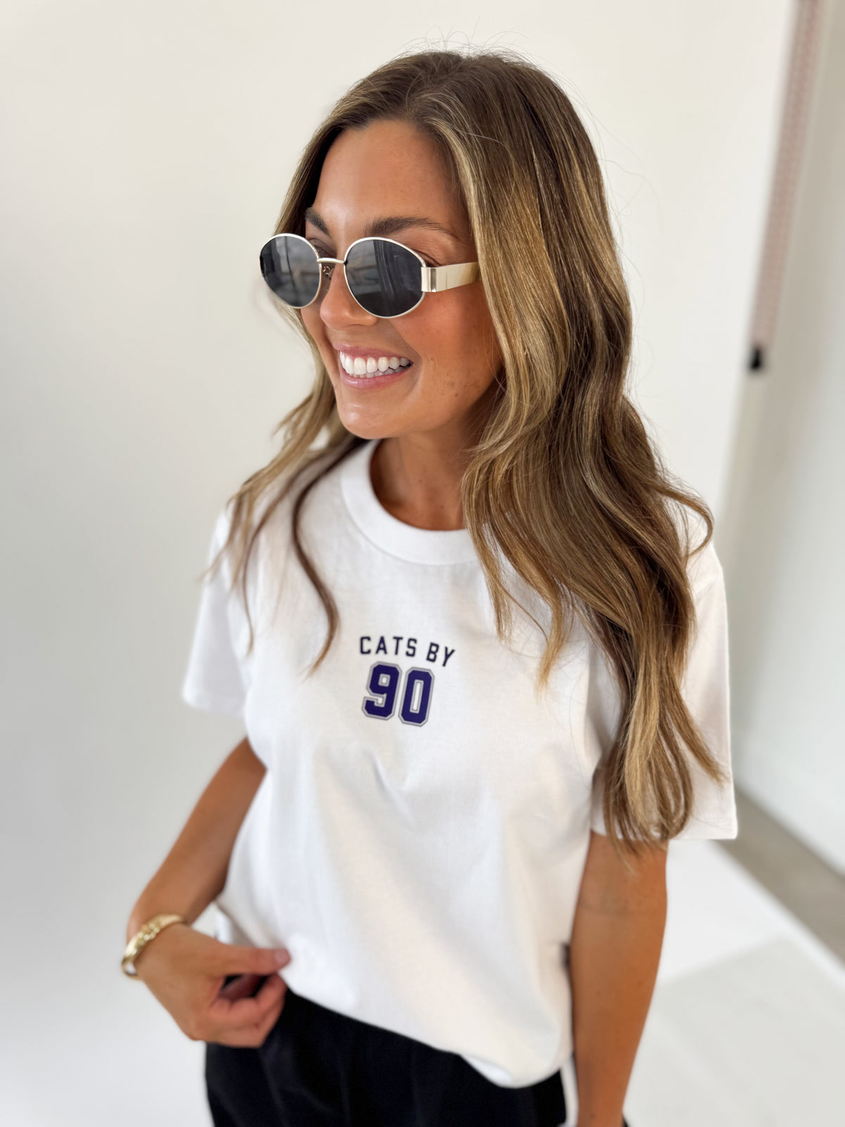CATS BY 90 WHITE STAPLE- ADULT UNISEX + BOXY CROP TEE
