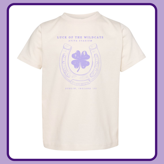 LUCK OF THE WILDCATS NATURAL — ADULT TEE