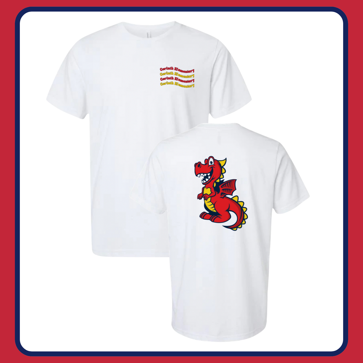 WHITE ROARY POCKET DESIGN— TEE