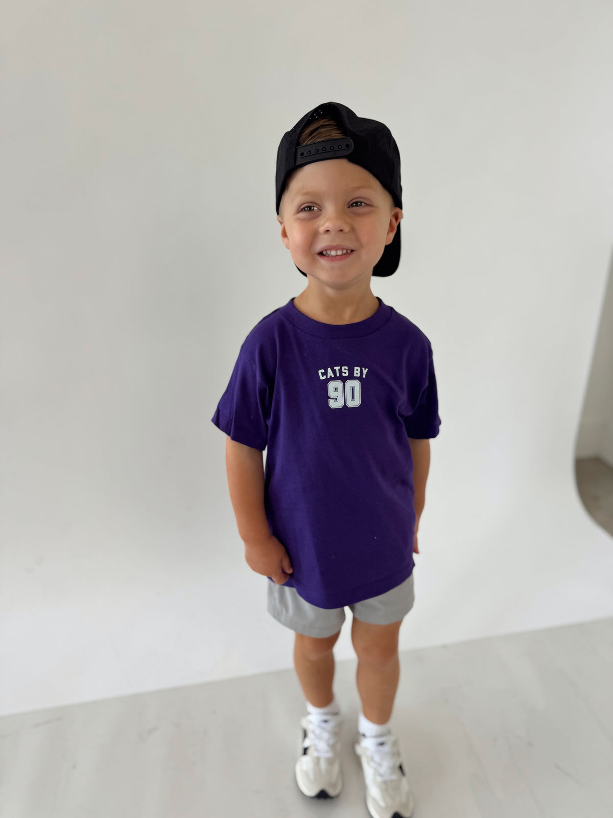CATS BY 90 PURPLE STAPLE- TODDLER + YOUTH TEE