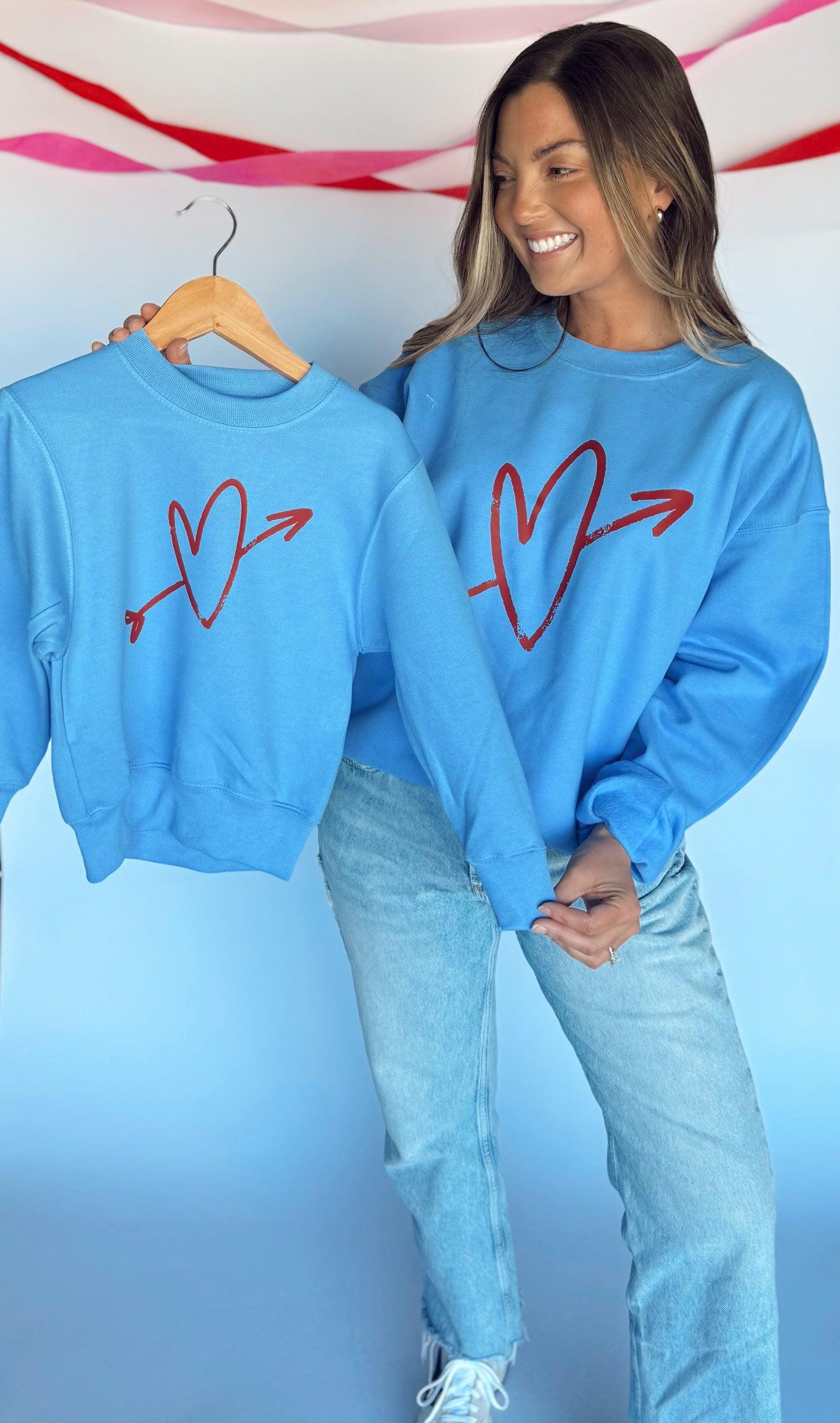 CUPID IN THE CLOUDS—YOUTH CREWNECK