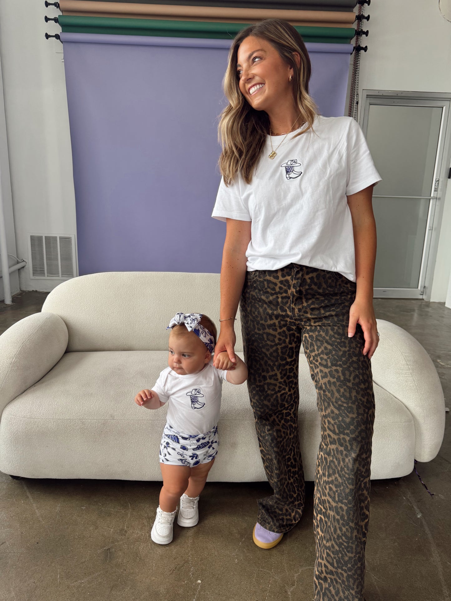 (PREORDER) COWGIRL CATS EMBROIDERED—INFANT ONESIE + TODDLER/YOUTH TEE