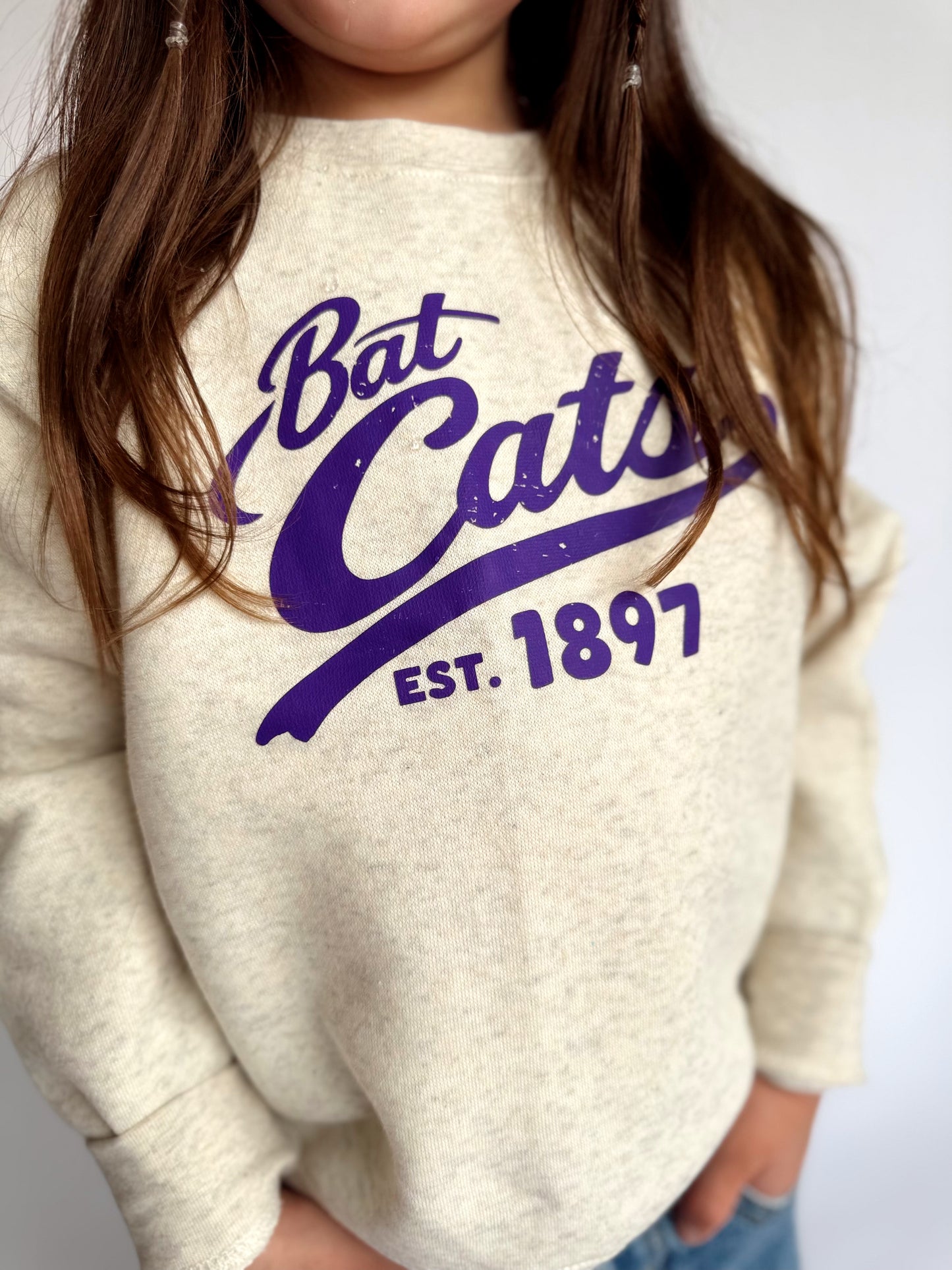 NEUTRAL BAT CATS- INFANT FLEECE ONESIE+ TODDLER/ YOUTH CREWNECK