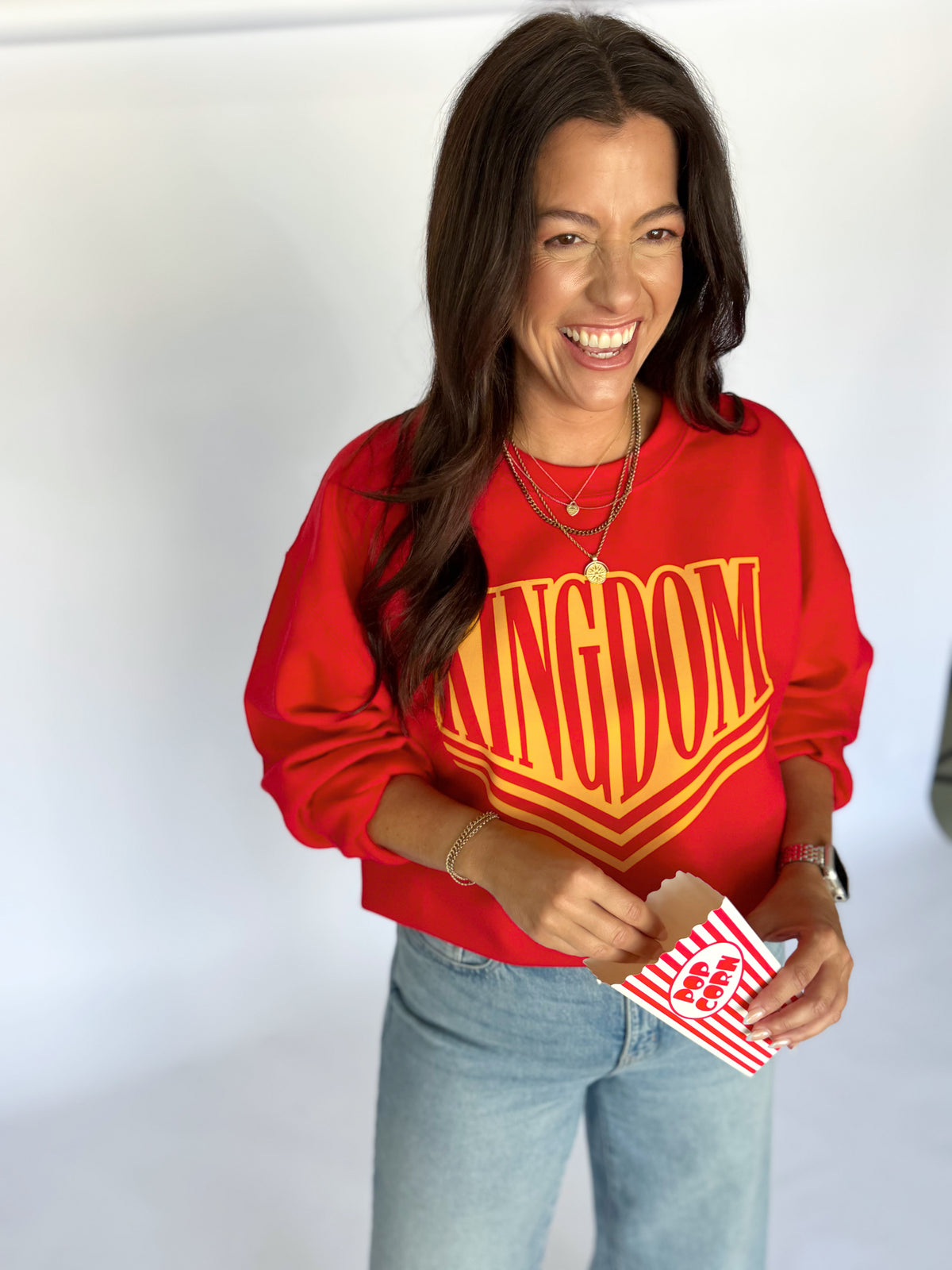RED VARSITY KINGDOM- ADULT CREWNECK