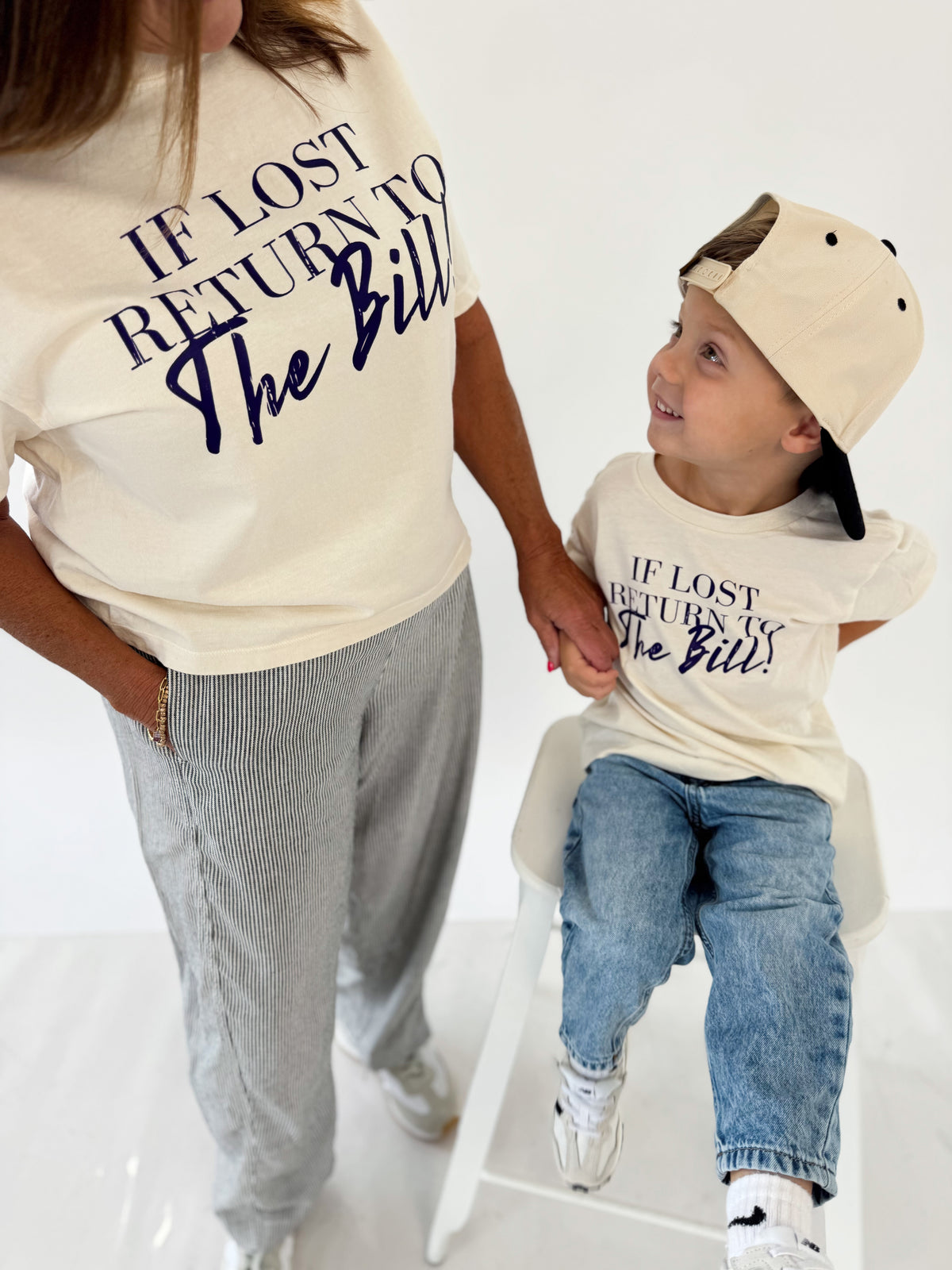 IF LOST RETURN TO THE BILL- ADULT BOXY CROP TEE