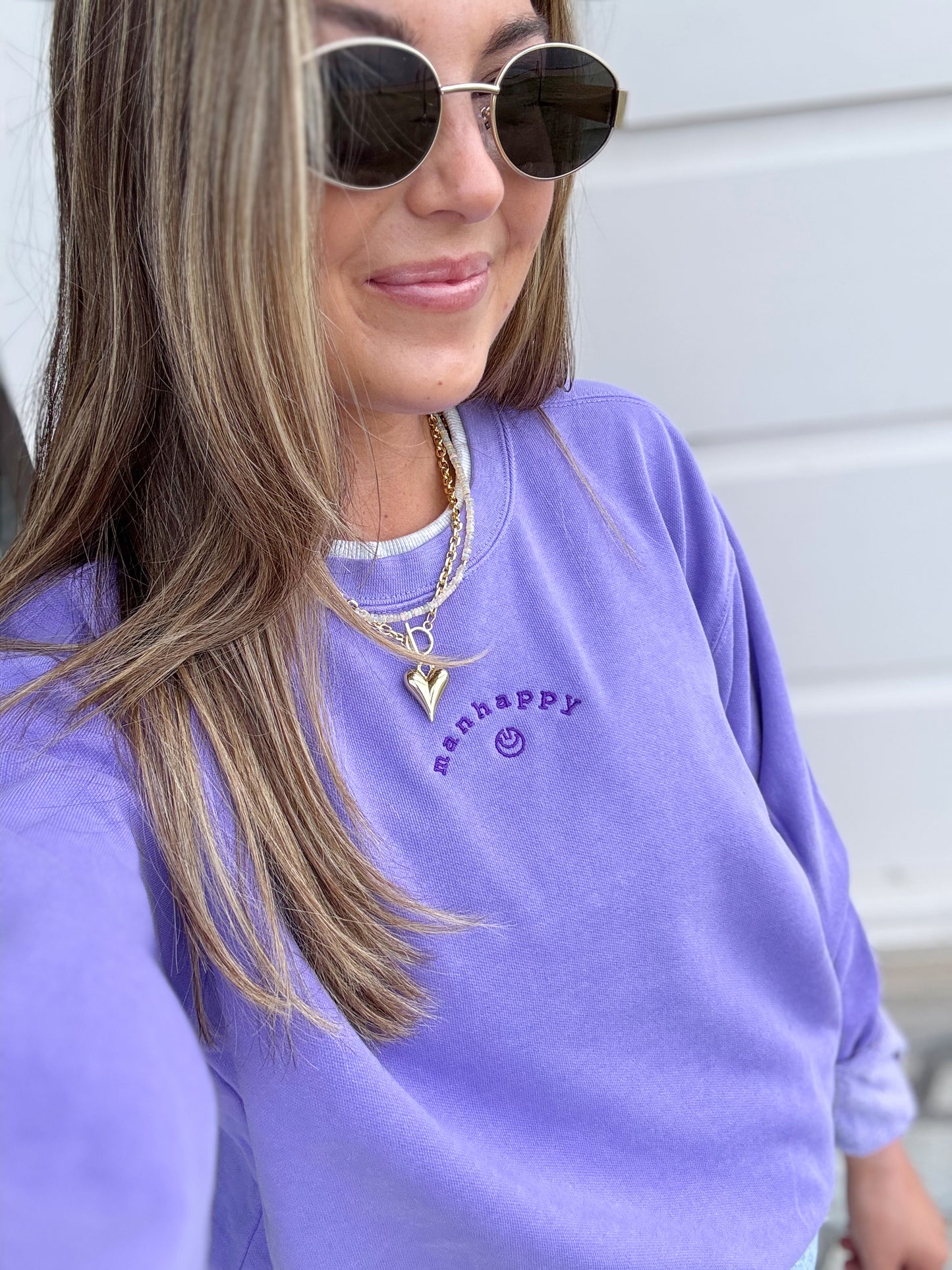 (READY TO SHIP) MANHAPPY EMBROIDERED CREWNECK -TODDLER+ ADULT