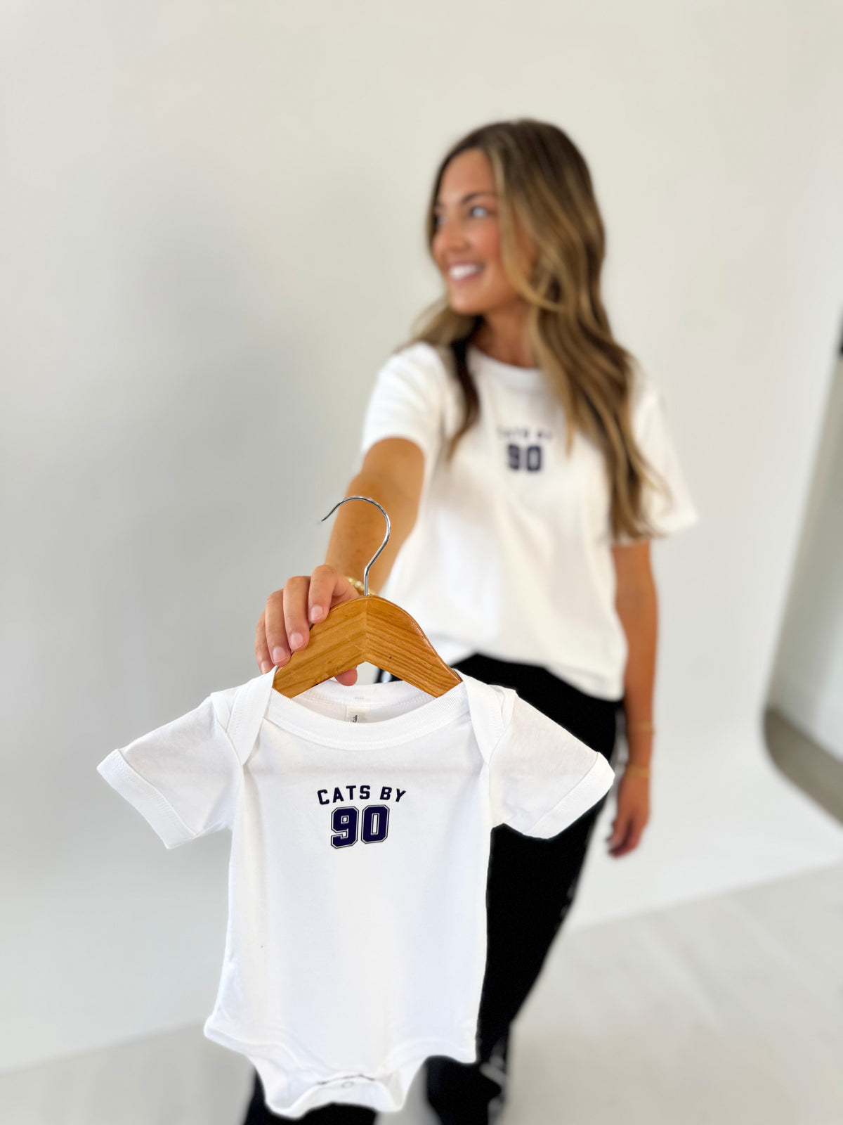 CATS BY 90 WHITE STAPLE- INFANT ONESIE + TODDLER/YOUTH TEE
