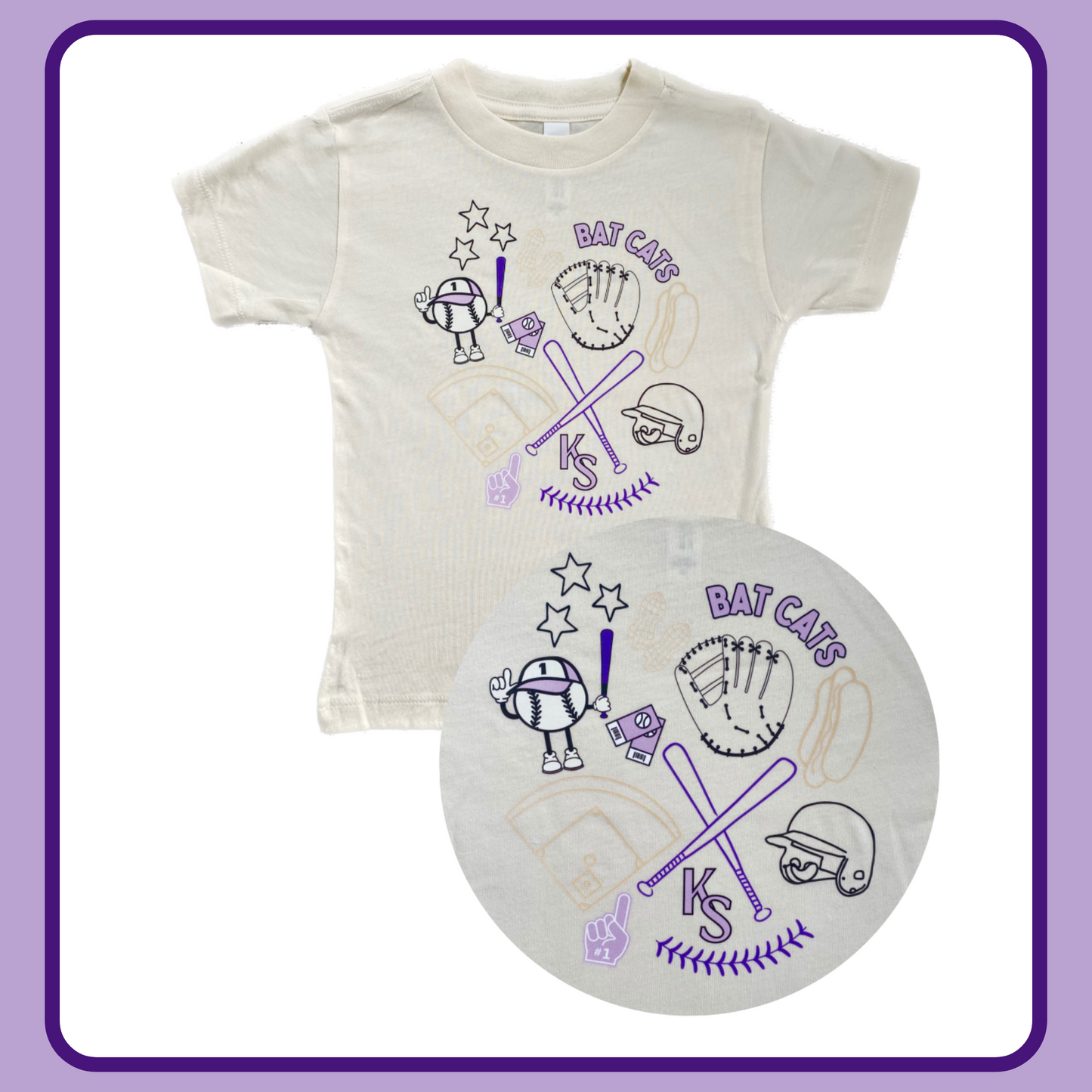 BAT CATS COLLAGE ONESIE/TEE
