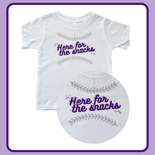 KSU HERE FOR THE SNACKS ONESIE/TEE