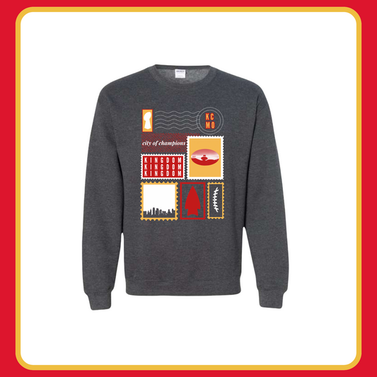 KC STAMPS— YOUTH CREWNECK
