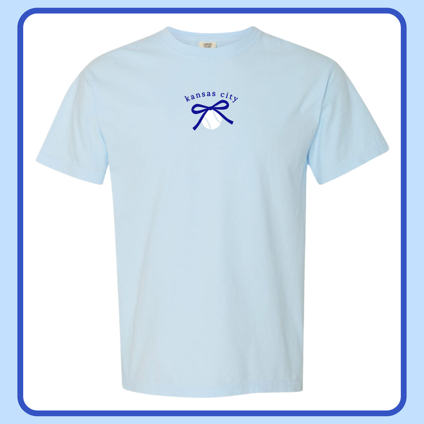 KC BASEBALL BOW- ADULT TEE