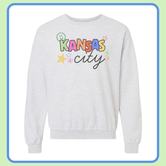 KANSAS CITY DOODLE— ADULT CREWNECK