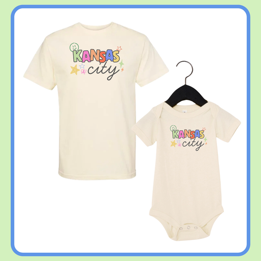 KANSAS CITY DOODLE— INFANT ONESIE + TODDLER/YOUTH TEE