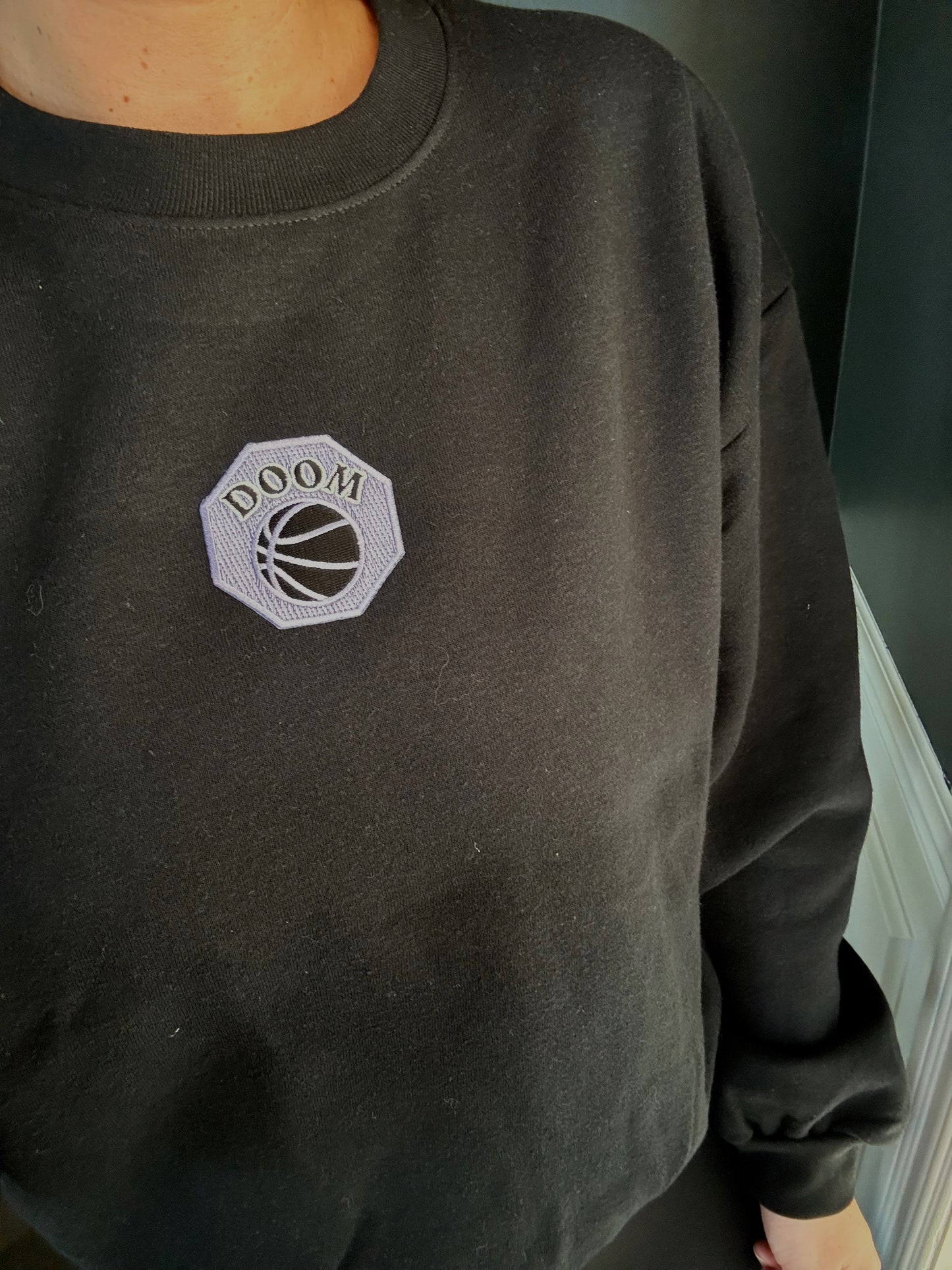 DOOM PATCH— ADULT RELAXED CROP CREWNECK