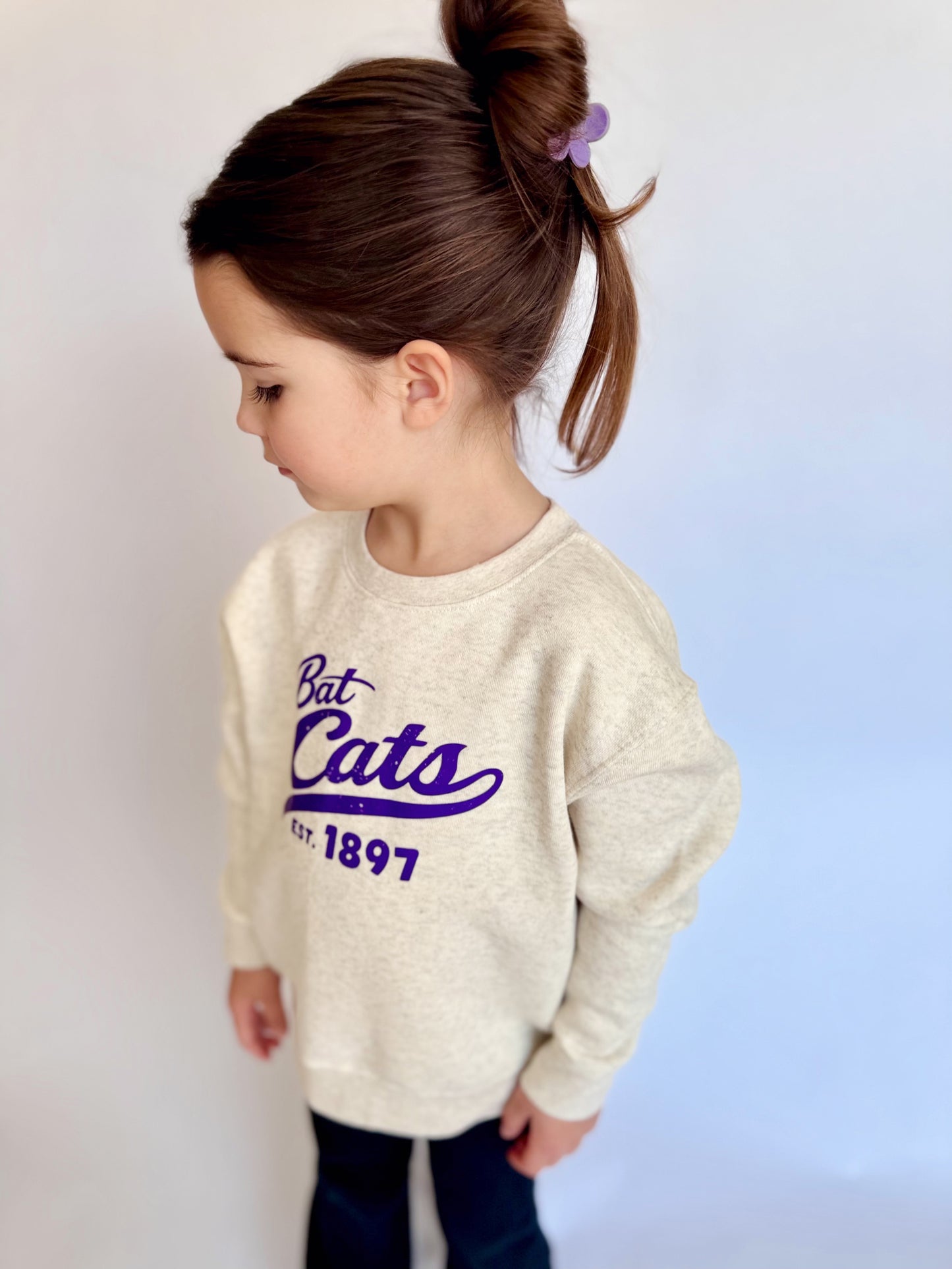 NEUTRAL BAT CATS- INFANT FLEECE ONESIE+ TODDLER/ YOUTH CREWNECK