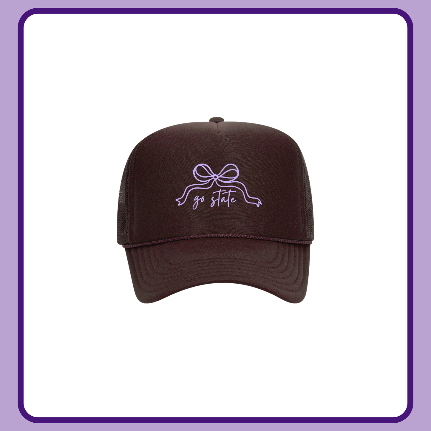 EMBROIDERED GO STATE BOW HAT