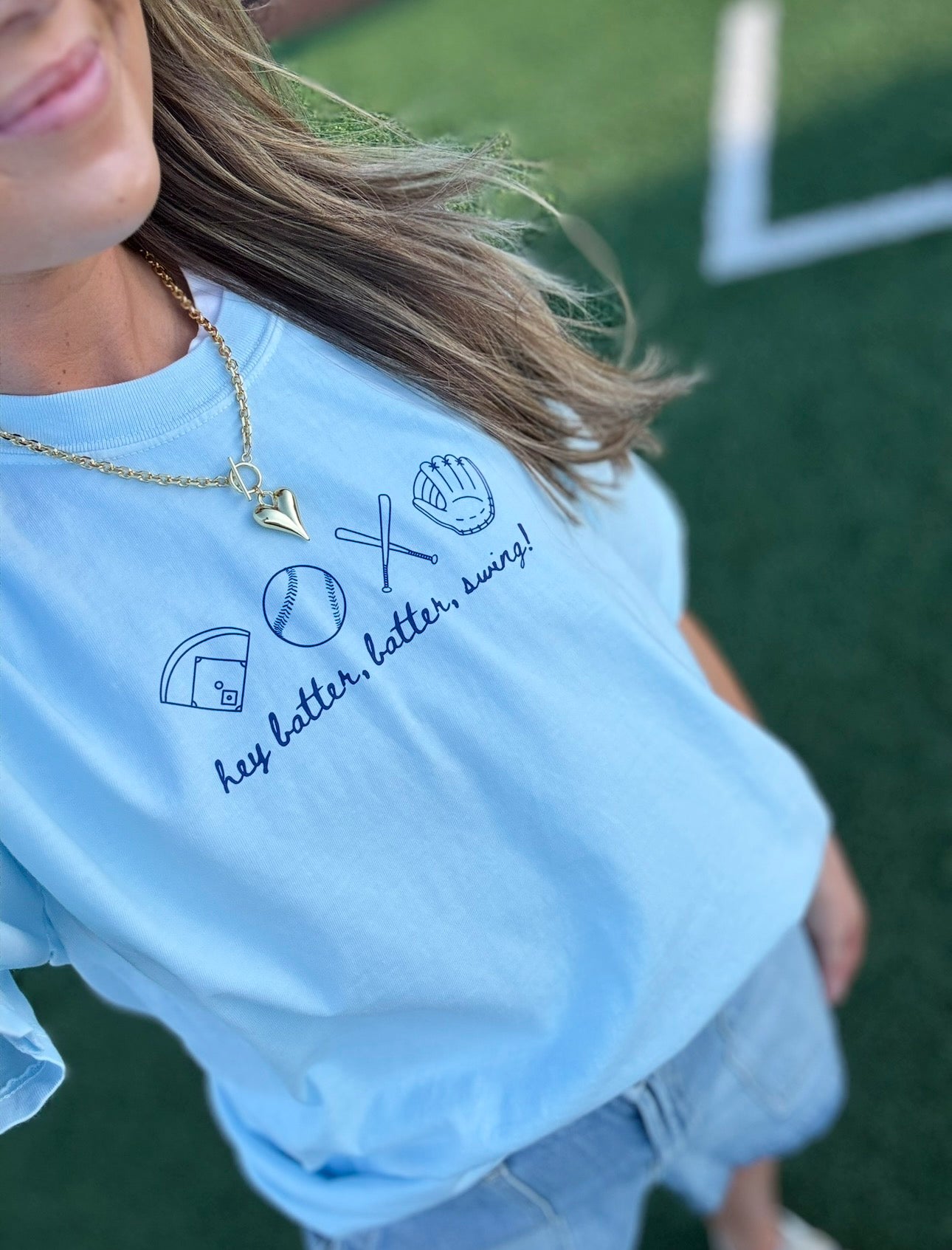 HEY BATTER BATTER SWING (BLUE) - ADULT TEE